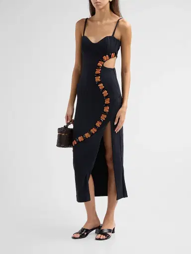 PatBo Women's Delya Stone Knit Midi Dress | Thumbnail 4 PatBo Women's Delya Stone Knit Midi Dress | Thumbnail 4