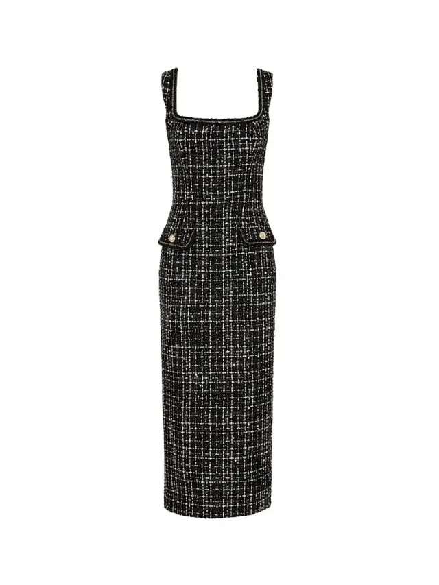 Women's Meringue Embellished Tweed Scoopneck Midi Dress Women's Meringue Embellished Tweed Scoopneck Midi Dress