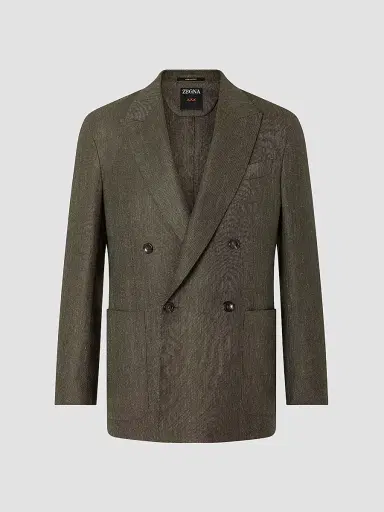 Zegna Men's Cashmere Silk and Linen Jacket | Thumbnail 3 Zegna Men's Cashmere Silk and Linen Jacket | Thumbnail 3