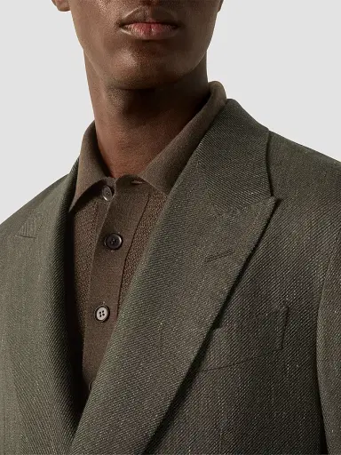 Zegna Men's Cashmere Silk and Linen Jacket | Thumbnail 5 Zegna Men's Cashmere Silk and Linen Jacket | Thumbnail 5