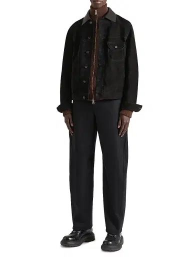 Givenchy Men's Jacket in Suede with Asymmetrical Pocket | Thumbnail 2 Givenchy Men's Jacket in Suede with Asymmetrical Pocket | Thumbnail 2