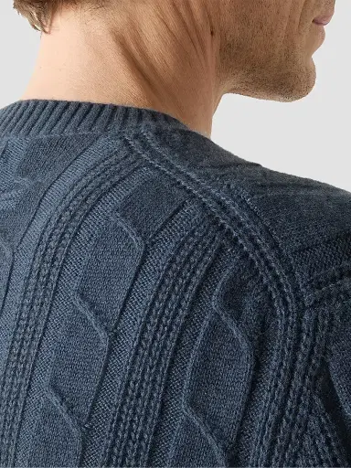 Zegna Men's Oasi Cashmere Crewneck Sweater | Thumbnail 4 Zegna Men's Oasi Cashmere Crewneck Sweater | Thumbnail 4