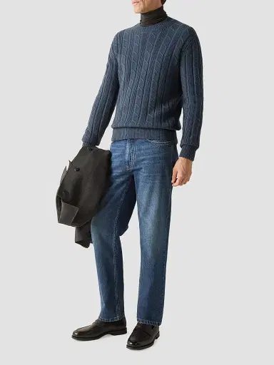 Zegna Men's Oasi Cashmere Crewneck Sweater | Thumbnail 6 Zegna Men's Oasi Cashmere Crewneck Sweater | Thumbnail 6