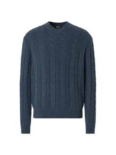 Zegna Men's Oasi Cashmere Crewneck Sweater | Thumbnail 1 Zegna Men's Oasi Cashmere Crewneck Sweater | Thumbnail 1