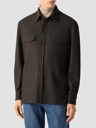 Zegna Men's Oasi Cashmere Overshirt | Thumbnail 3 Zegna Men's Oasi Cashmere Overshirt | Thumbnail 3