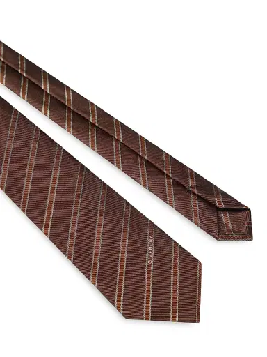 Givenchy Men's Thin Stripes Tie in Silk Gros Grain | Thumbnail 2 Givenchy Men's Thin Stripes Tie in Silk Gros Grain | Thumbnail 2