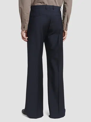Jil Sander Men's Virgin Wool-Mohair Pintucked Trousers | Thumbnail 3 Jil Sander Men's Virgin Wool-Mohair Pintucked Trousers | Thumbnail 3