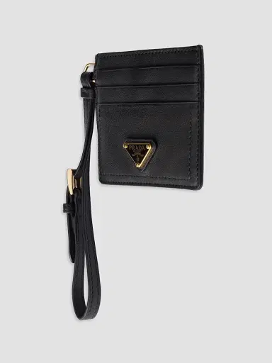 Prada Women's Nappa Leather Card Holder | Thumbnail 3 Prada Women's Nappa Leather Card Holder | Thumbnail 3