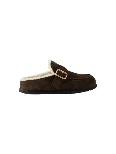 Prada Women's Suede Mules | Thumbnail 1 Prada Women's Suede Mules | Thumbnail 1