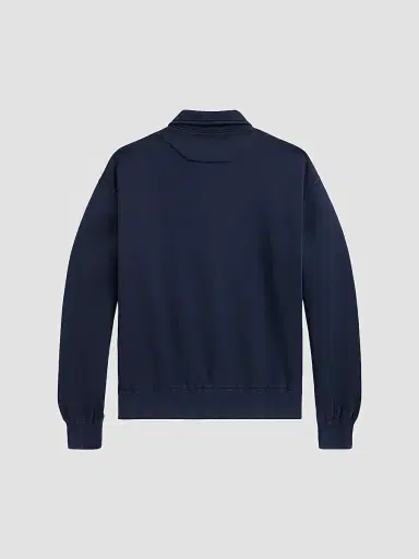 Ralph Lauren Purple Label Men's Rib-Knit Cotton Half-Zip Sweatshirt | Thumbnail 2 Ralph Lauren Purple Label Men's Rib-Knit Cotton Half-Zip Sweatshirt | Thumbnail 2