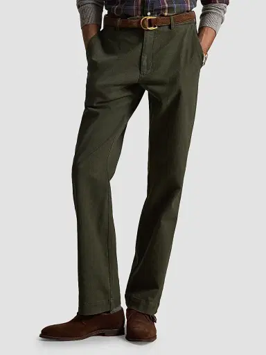 Polo Ralph Lauren Men's Winterized Twill Flat-Front Pants | Thumbnail 4 Polo Ralph Lauren Men's Winterized Twill Flat-Front Pants | Thumbnail 4
