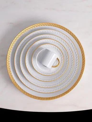 L'Objet Neptune Porcelain & 24K-Gold Dinner Plate | Thumbnail 4 L'Objet Neptune Porcelain & 24K-Gold Dinner Plate | Thumbnail 4