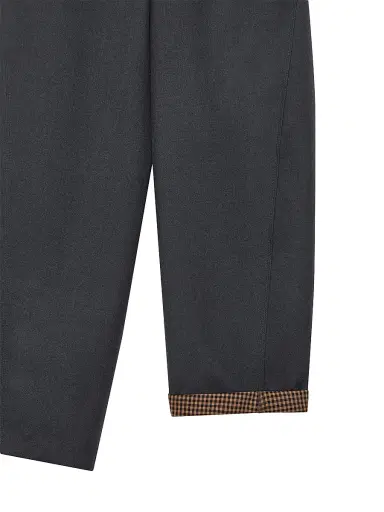 Givenchy Men's Couture Seam Pants in Cotton with Checked Reverse | Thumbnail 5 Givenchy Men's Couture Seam Pants in Cotton with Checked Reverse | Thumbnail 5