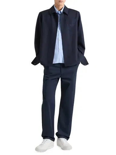 Givenchy Men's Trompe Layered Shirt in Wool | Thumbnail 2 Givenchy Men's Trompe Layered Shirt in Wool | Thumbnail 2