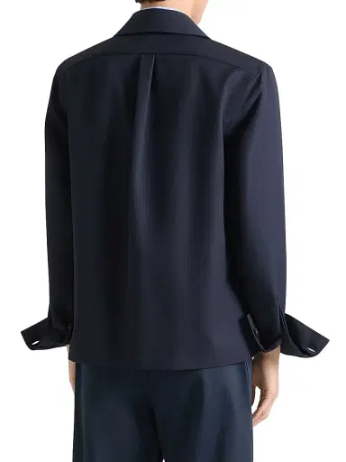 Givenchy Men's Trompe Layered Shirt in Wool | Thumbnail 4 Givenchy Men's Trompe Layered Shirt in Wool | Thumbnail 4