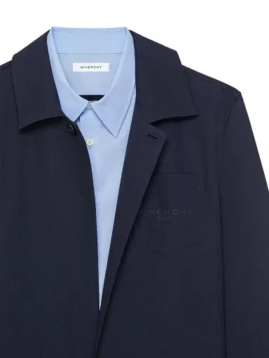 Givenchy Men's Trompe Layered Shirt in Wool | Thumbnail 5 Givenchy Men's Trompe Layered Shirt in Wool | Thumbnail 5