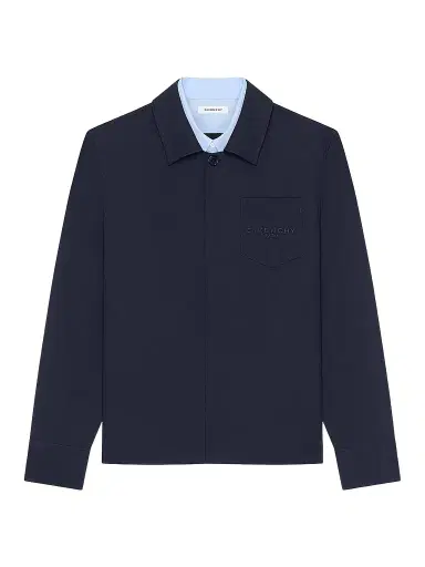 Givenchy Men's Trompe Layered Shirt in Wool | Thumbnail 1 Givenchy Men's Trompe Layered Shirt in Wool | Thumbnail 1