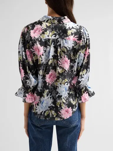 Cinq à Sept Women's Fiona Dahlia Print Top | Thumbnail 3 Cinq à Sept Women's Fiona Dahlia Print Top | Thumbnail 3
