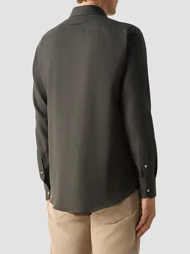 Zegna Men's Cashco Shirt | Thumbnail 4 Zegna Men's Cashco Shirt | Thumbnail 4
