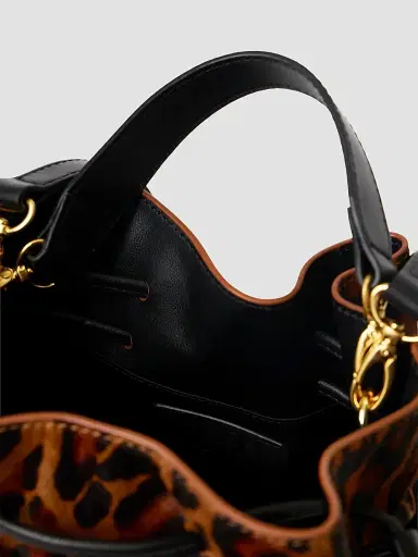 BTB Los Angeles Women's Harlow Cheetah Calf-Hair Bucket Bag | Thumbnail 2 BTB Los Angeles Women's Harlow Cheetah Calf-Hair Bucket Bag | Thumbnail 2
