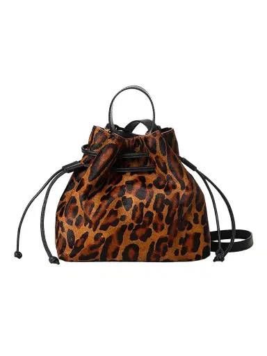 BTB Los Angeles Women's Harlow Cheetah Calf-Hair Bucket Bag | Thumbnail 1 BTB Los Angeles Women's Harlow Cheetah Calf-Hair Bucket Bag | Thumbnail 1