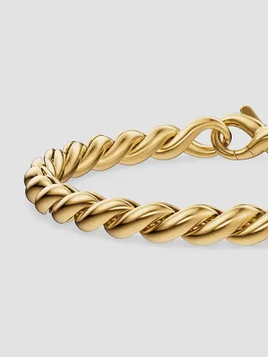 David Yurman Women's Sculpted Cable Chain Bracelet in 18K Yellow Gold, 5.7MM | Thumbnail 4 David Yurman Women's Sculpted Cable Chain Bracelet in 18K Yellow Gold, 5.7MM | Thumbnail 4