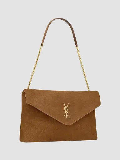 Saint Laurent Women's Cassandre Shoulder Bag on Chain in Suede | Thumbnail 8 Saint Laurent Women's Cassandre Shoulder Bag on Chain in Suede | Thumbnail 8