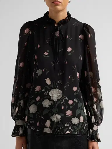 Kobi Halperin Women's Jack Floral Chiffon Blouse | Thumbnail 5 Kobi Halperin Women's Jack Floral Chiffon Blouse | Thumbnail 5
