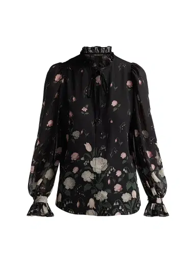 Kobi Halperin Women's Jack Floral Chiffon Blouse | Thumbnail 1 Kobi Halperin Women's Jack Floral Chiffon Blouse | Thumbnail 1