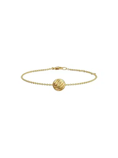 David Yurman Women's Sculpted Cable Center Station Chain Bracelet in 18K Yellow Gold, 10MM | Thumbnail 1 David Yurman Women's Sculpted Cable Center Station Chain Bracelet in 18K Yellow Gold, 10MM | Thumbnail 1