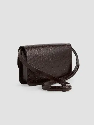 TOTEME Women's T-Lock Ostrich-Embossed Crossbody Bag | Thumbnail 2 TOTEME Women's T-Lock Ostrich-Embossed Crossbody Bag | Thumbnail 2