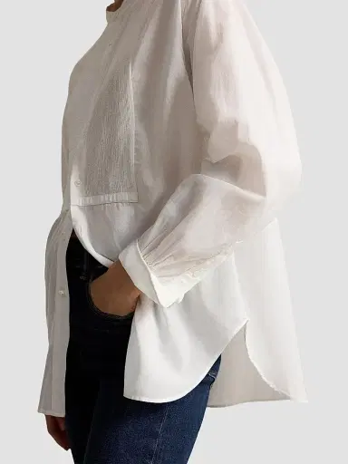 Polo Ralph Lauren Women's Washed Cotton Tuxedo Shirt | Thumbnail 5 Polo Ralph Lauren Women's Washed Cotton Tuxedo Shirt | Thumbnail 5
