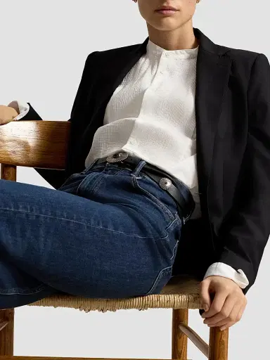 Polo Ralph Lauren Women's Washed Cotton Tuxedo Shirt | Thumbnail 6 Polo Ralph Lauren Women's Washed Cotton Tuxedo Shirt | Thumbnail 6