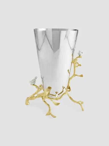 Michael Aram Lovebirds Silver & Gold Medium Vase | Thumbnail 3 Michael Aram Lovebirds Silver & Gold Medium Vase | Thumbnail 3