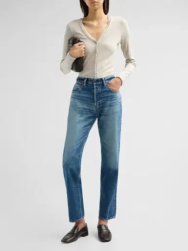Frame Women's Ribbed-Trim Cardigan | Thumbnail 2 Frame Women's Ribbed-Trim Cardigan | Thumbnail 2