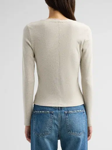 Frame Women's Ribbed-Trim Cardigan | Thumbnail 3 Frame Women's Ribbed-Trim Cardigan | Thumbnail 3