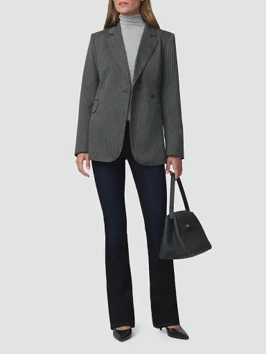 Joe's Jeans Women's Mecah Pinstripe Double-Breasted Blazer | Thumbnail 2 Joe's Jeans Women's Mecah Pinstripe Double-Breasted Blazer | Thumbnail 2