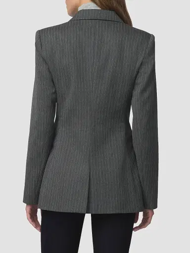 Joe's Jeans Women's Mecah Pinstripe Double-Breasted Blazer | Thumbnail 3 Joe's Jeans Women's Mecah Pinstripe Double-Breasted Blazer | Thumbnail 3