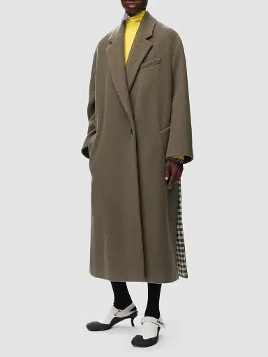 Loewe Women's Gingham Cashmere Single-Breasted Coat | Thumbnail 2 Loewe Women's Gingham Cashmere Single-Breasted Coat | Thumbnail 2