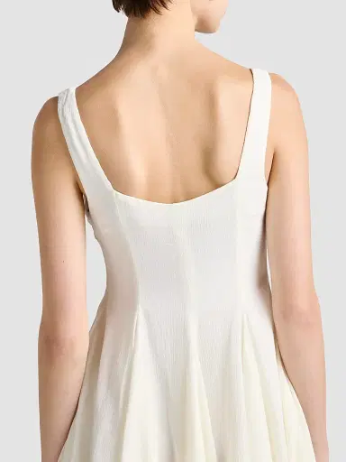 JW Anderson Women's Sweetheart-Neckline Pleated Babydoll Dress | Thumbnail 3 JW Anderson Women's Sweetheart-Neckline Pleated Babydoll Dress | Thumbnail 3