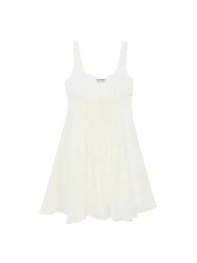 JW Anderson Women's Sweetheart-Neckline Pleated Babydoll Dress | Thumbnail 1 JW Anderson Women's Sweetheart-Neckline Pleated Babydoll Dress | Thumbnail 1