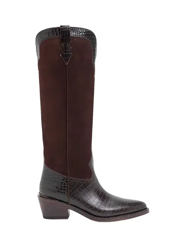 Women's Mira 55MM Croc-Embossed Leather Knee-High Boots Women's Mira 55MM Croc-Embossed Leather Knee-High Boots