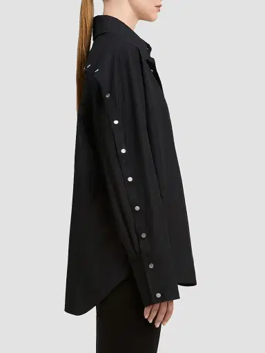 DEREK LAM 10 CROSBY Women's Carine Snap-Detail Cotton Poplin Shirt | Thumbnail 4 DEREK LAM 10 CROSBY Women's Carine Snap-Detail Cotton Poplin Shirt | Thumbnail 4