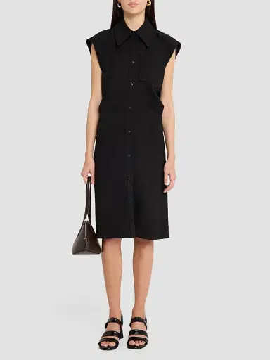 Co Women's Banana Cut Wool Shirtdress | Thumbnail 2 Co Women's Banana Cut Wool Shirtdress | Thumbnail 2