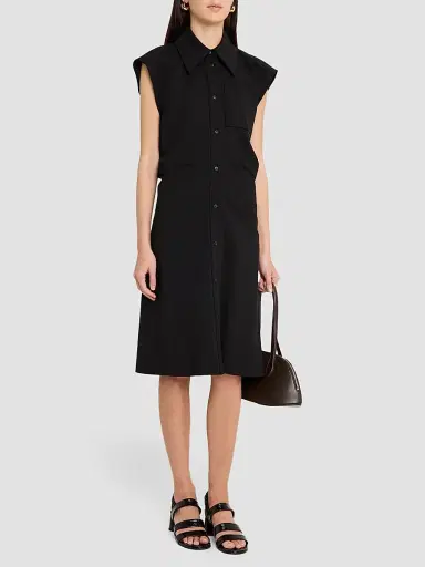 Co Women's Banana Cut Wool Shirtdress | Thumbnail 4 Co Women's Banana Cut Wool Shirtdress | Thumbnail 4