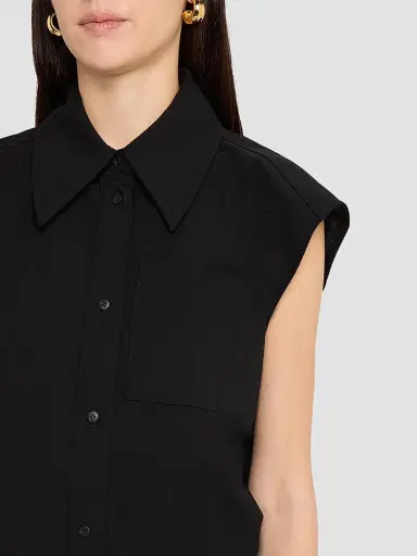 Co Women's Banana Cut Wool Shirtdress | Thumbnail 5 Co Women's Banana Cut Wool Shirtdress | Thumbnail 5