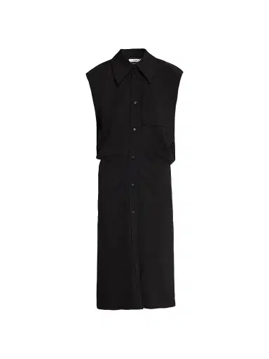 Co Women's Banana Cut Wool Shirtdress | Thumbnail 1 Co Women's Banana Cut Wool Shirtdress | Thumbnail 1