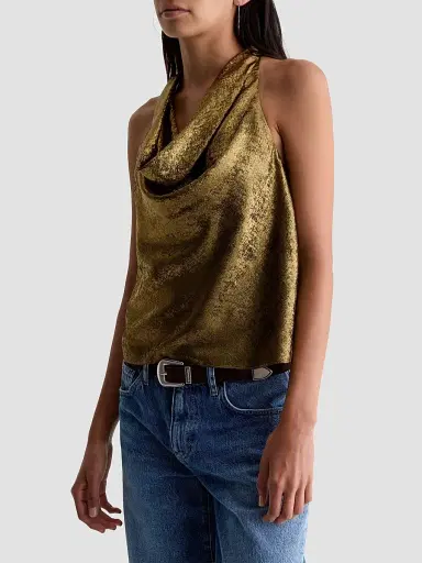 AG Jeans Women's Kacey Drapeneck Sleeveless Top | Thumbnail 4 AG Jeans Women's Kacey Drapeneck Sleeveless Top | Thumbnail 4