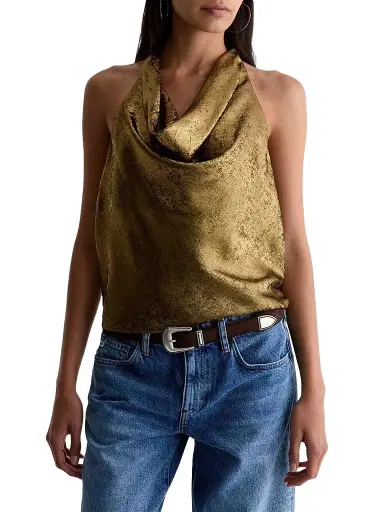 AG Jeans Women's Kacey Drapeneck Sleeveless Top | Thumbnail 1 AG Jeans Women's Kacey Drapeneck Sleeveless Top | Thumbnail 1