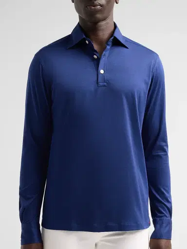 Kiton Men's Cotton Piqué Polo Shirt | Thumbnail 5 Kiton Men's Cotton Piqué Polo Shirt | Thumbnail 5